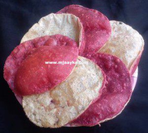 Double-layer-beetroot-poori