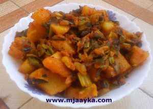 hare pyaj ki sabji recipe